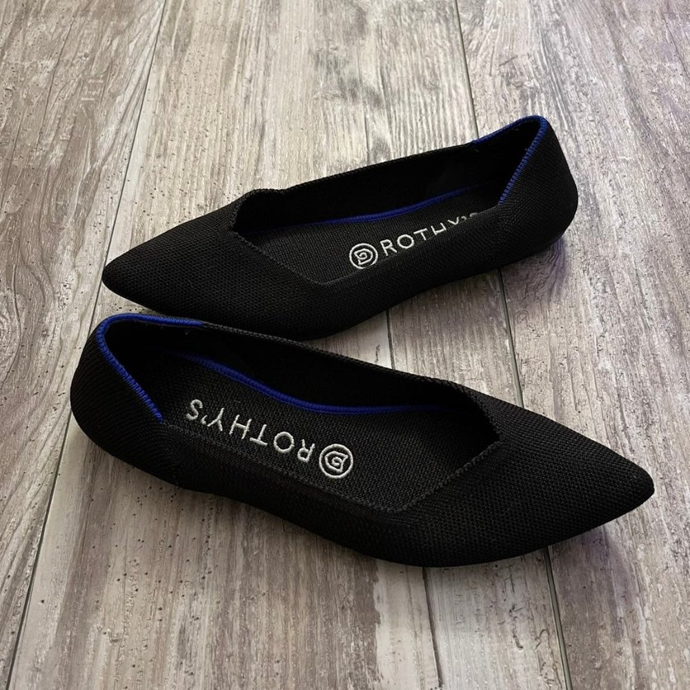 Womens rothys black size 7 slip on
